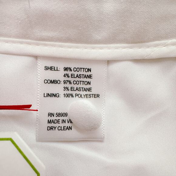 Antonio Melani The Nat Note Silvie Rikrak Ribbon Scalloped Crop Top White 14 NWT - Picture 6 of 7